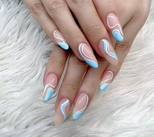 nail art bleu